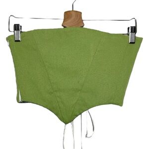 Sami Miro Vintage Green Alpha Strapless Upcycled Corset Top - XS / S